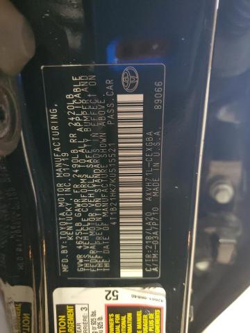 2019 TOYOTA CAMRY HYBR 4T1B21HK7KU515521