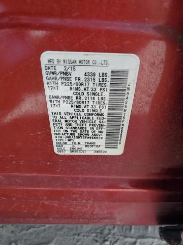 2015 NISSAN ROGUE SELE JN8AS5MT5FW656589