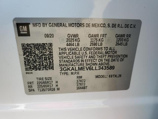 2020 GMC TERRAIN SL 3GKALMEV6LL343589