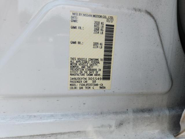 2017 NISSAN LEAF S 1N4BZ0CP7HC305549