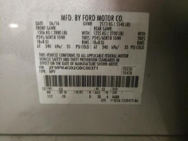 2016 FORD EDGE SE 2FMPK4G92GBC00371
