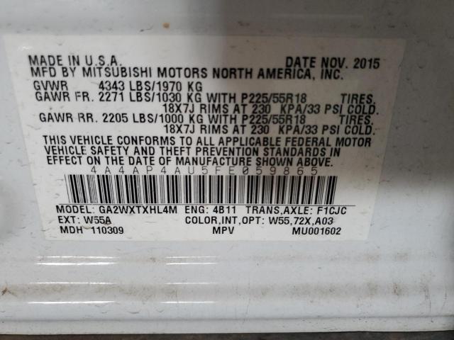 2015 MITSUBISHI OUTLANDER SPORT SE 4A4AP4AU5FE059865