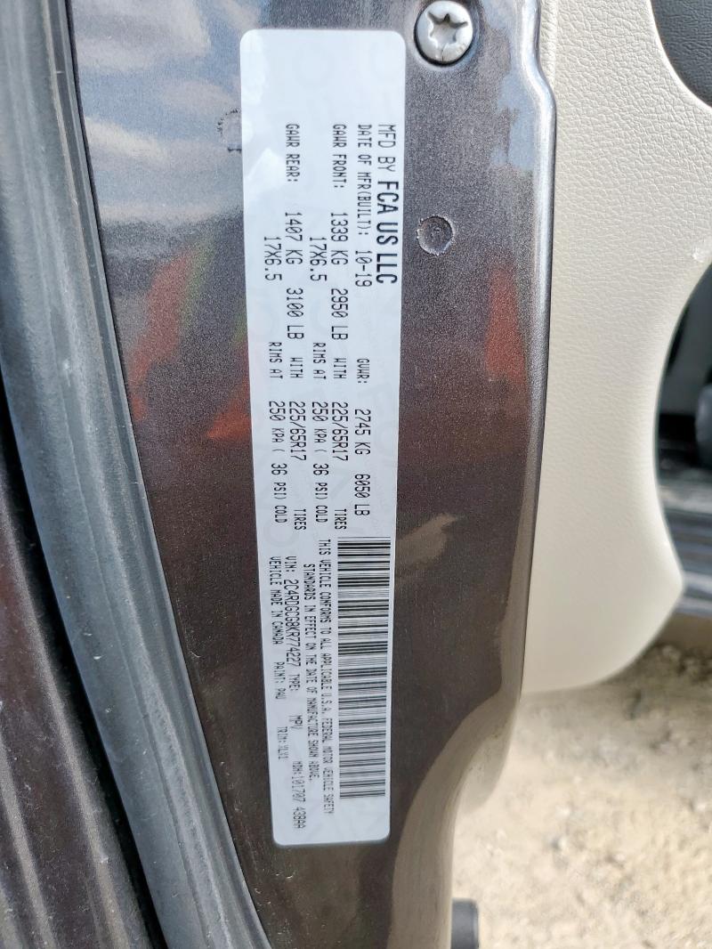 2019 DODGE GRAND CARA 2C4RDGCG8KR774227