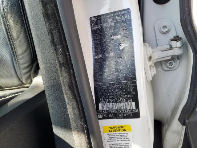 2018 LAND ROVER RANGE ROVE SALVP2RX7JH307397