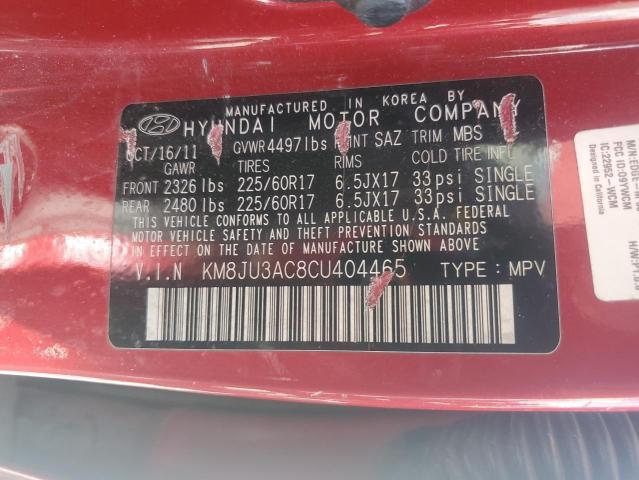 2012 HYUNDAI TUCSON GLS - KM8JU3AC8CU404465