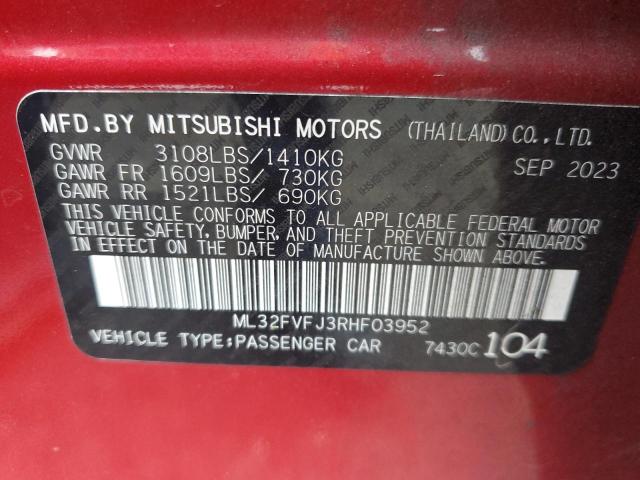 2024 MITSUBISHI MIRAGE G4 ML32FVFJ3RHF03952