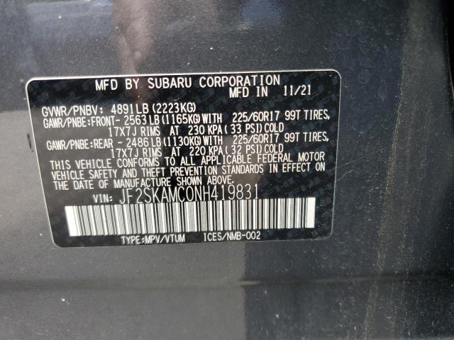2022 SUBARU FORESTER W JF2SKAMC0NH419831