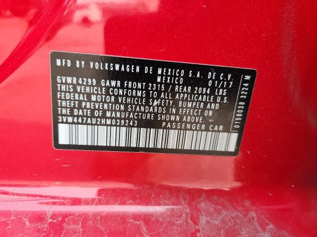 2017 VOLKSWAGEN GTI S/SE 3VW447AU2HM039243