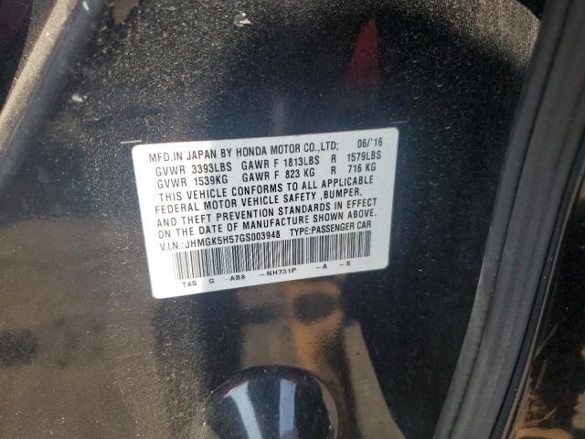 2016 HONDA FIT LX JHMGK5H57GS003948