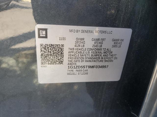 2021 CHEVROLET MALIBU LT #3296259408