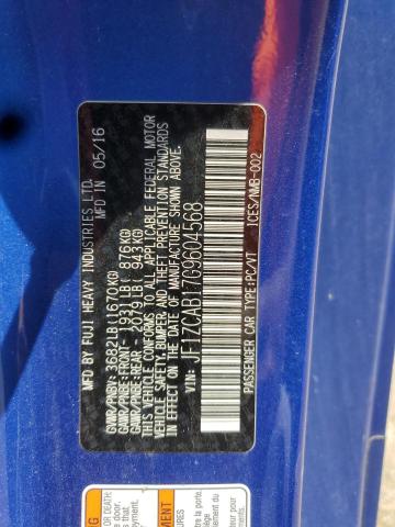 2016 SUBARU BRZ 2.0 PR JF1ZCAB17G9604568