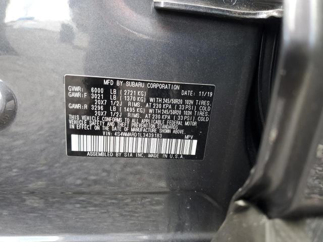 2020 SUBARU ASCENT TOURING 4S4WMARD1L3439183