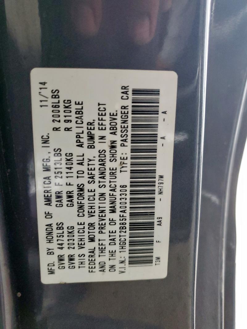 2015 HONDA ACCORD EXL 1HGCT2B85FA003306