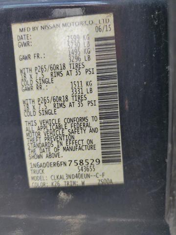 2015 NISSAN FRONTIER S 1N6AD0ER6FN758529