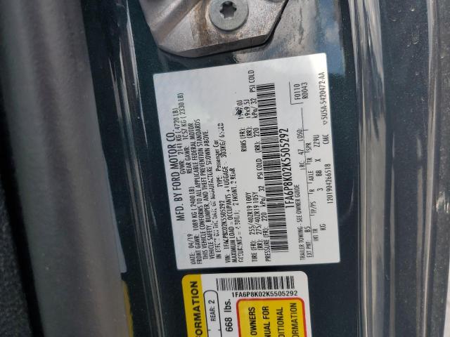 2019 FORD MUSTANG BU 1FA6P8K02K5505292
