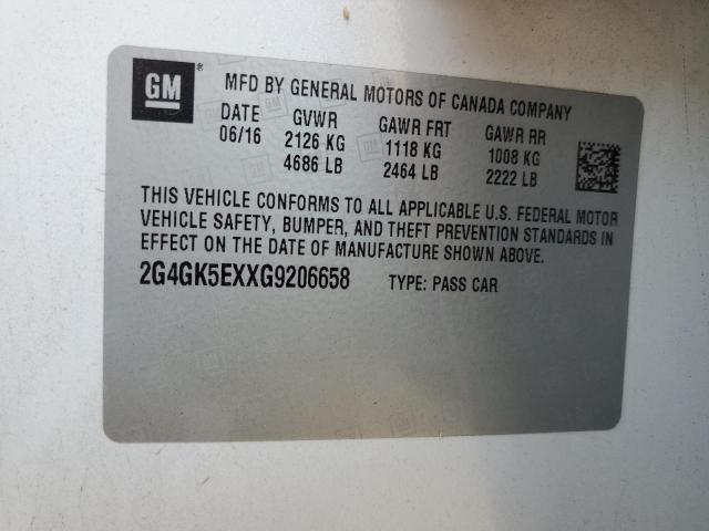 2016 BUICK REGAL 2G4GK5EXXG9206658