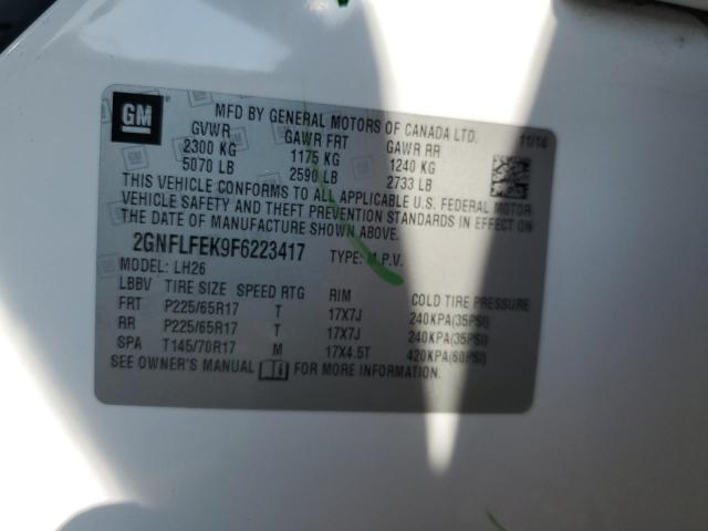 2015 CHEVROLET EQUINOX LT 2GNFLFEK9F6223417