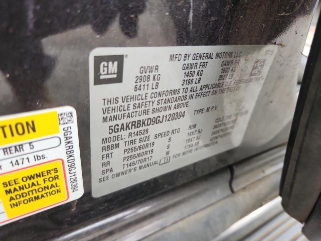 2016 BUICK ENCLAVE 5GAKRBKD9GJ120394
