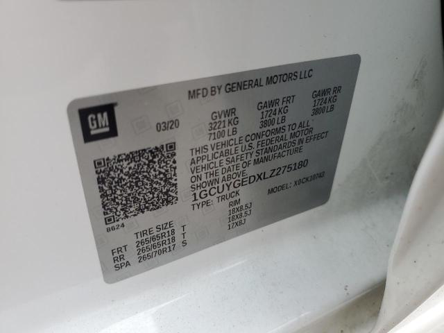 2020 CHEVROLET SILVERADO - 1GCUYGEDXLZ275180