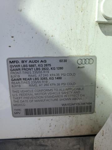 2020 AUDI Q5 E PREMI WA1E2AFY2L2067494