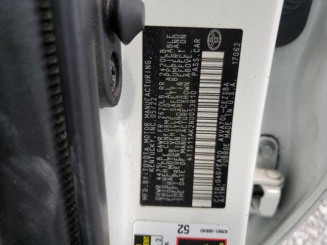 2022 TOYOTA CAMRY NIGH 4T1S11AK2NU053810