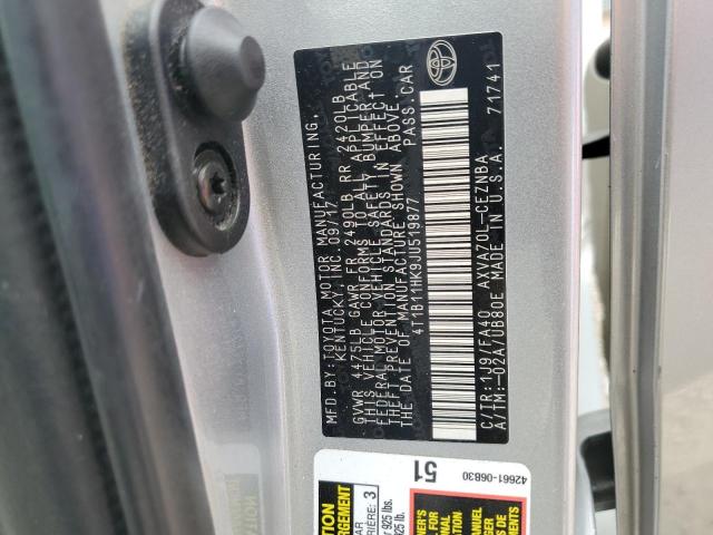 2018 TOYOTA CAMRY L - 4T1B11HK9JU519877