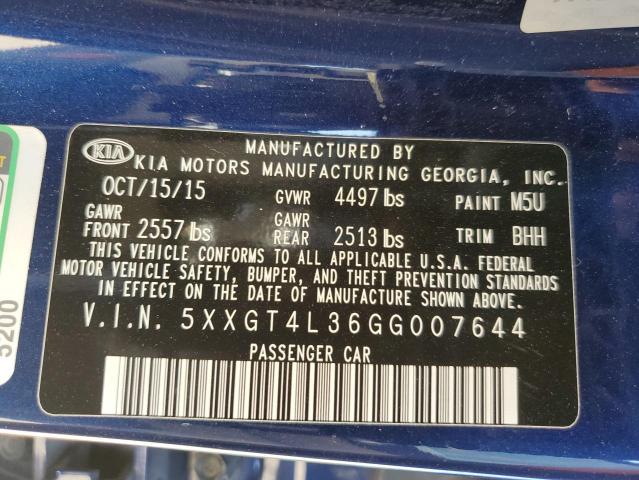 2016 KIA OPTIMA LX 5XXGT4L36GG007644