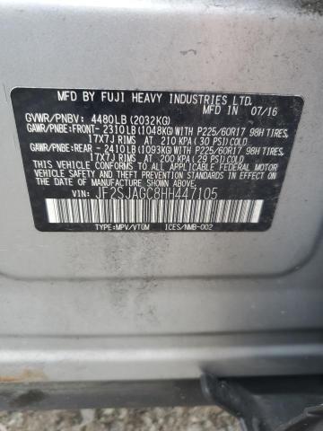 2017 SUBARU FORESTER 2.5I PREMIUM JF2SJAGC8HH447105
