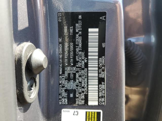 2022 LEXUS RX 350 2T2HZMDA8NC330268
