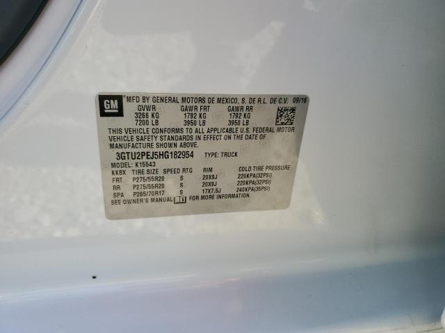 2017 GMC SIERRA K15 3GTU2PEJ5HG182954