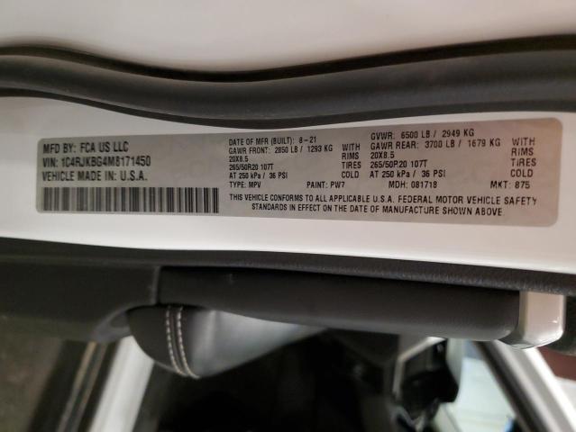 2021 JEEP GRAND CHEROKEE L LIMITED 1C4RJKBG4M8171450