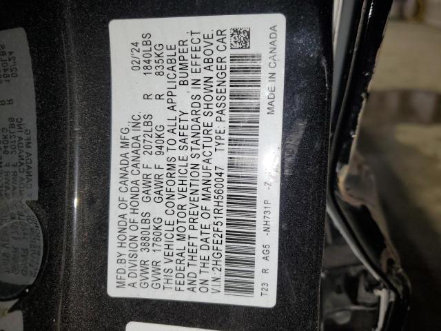 2024 HONDA CIVIC SPOR 2HGFE2F51RH560047