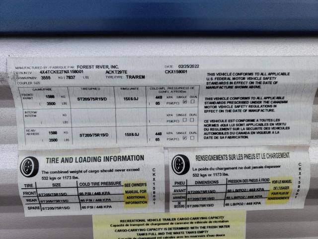 2022 FOREST RIVER CHEROKEE FOREST RIV #3276537082