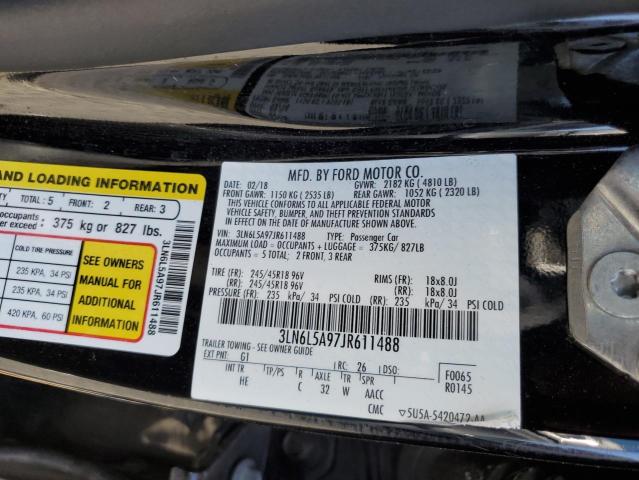 2018 LINCOLN MKZ PREMIERE 3LN6L5A97JR611488