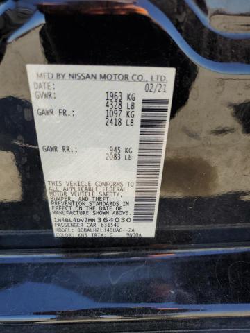 2021 NISSAN ALTIMA SV 1N4BL4DV2MN364030
