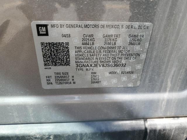 2018 CHEVROLET EQUINOX LT - 3GNAXJEV8JS636032