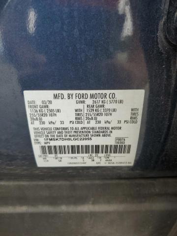 2020 FORD EXPLORER XLT 1FMSK7DH0LGC22055