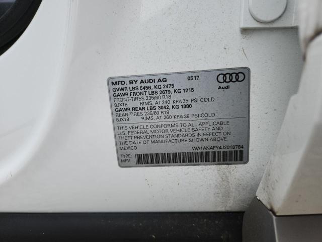 2018 AUDI Q5 PREMIUM WA1ANAFY4J2018784