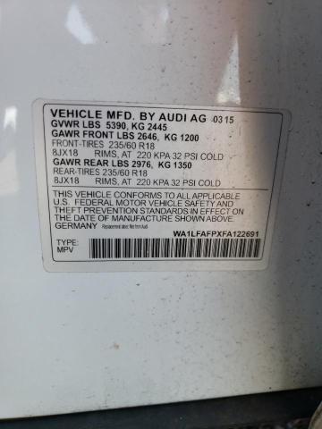 2015 AUDI Q5 PREMIUM WA1LFAFPXFA122691
