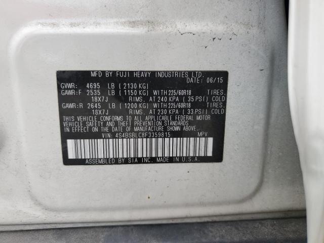2015 SUBARU OUTBACK 2. - 4S4BSBLC8F3359815