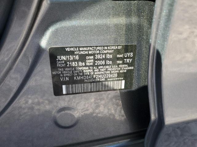 2017 HYUNDAI ELANTRA SE KMHD84LF2HU229426