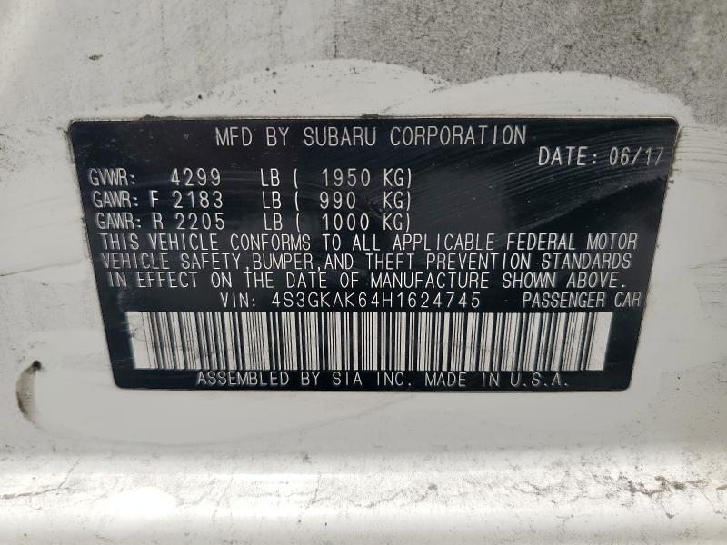 2017 SUBARU IMPREZA SP 4S3GKAK64H1624745