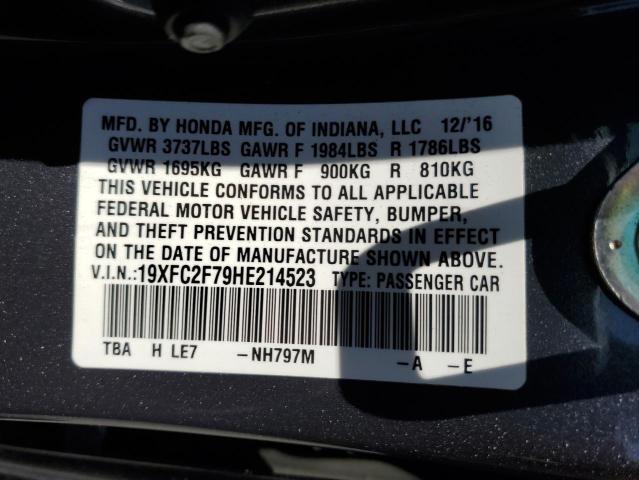 2017 HONDA CIVIC EX 19XFC2F79HE214523
