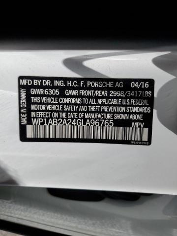 2016 PORSCHE CAYENNE S WP1AB2A24GLA96765