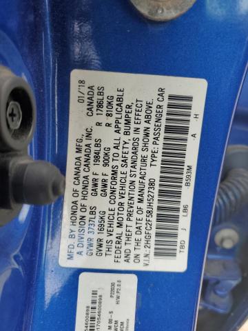 2018 HONDA CIVIC LX 2HGFC2F58JH527380