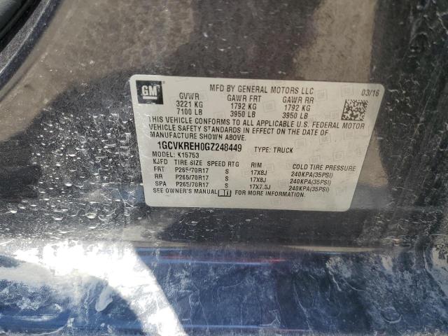 2016 CHEVROLET SILVERADO 1GCVKREH0GZ248449