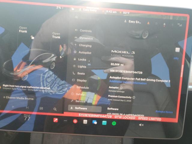 2021 TESLA MODEL 3 5YJ3E1EB9MF044729