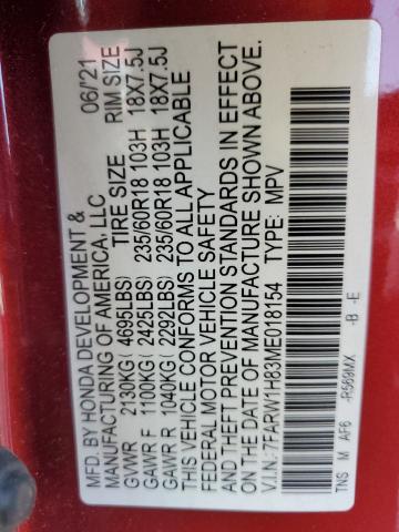 2021 HONDA CR-V EXL - 7FARW1H83ME018154