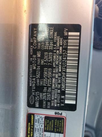 2015 HYUNDAI SANTA FE GLS KM8SRDHFXFU124157