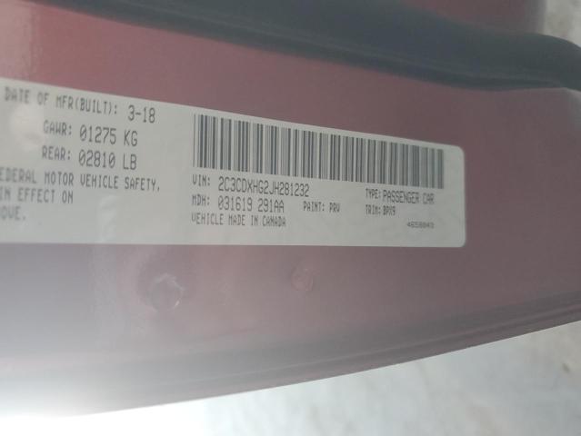 2018 DODGE CHARGER SX 2C3CDXHG2JH281232